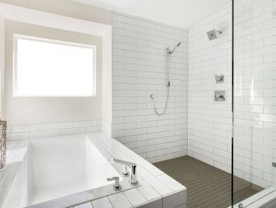 Open Concept Shower with Niche